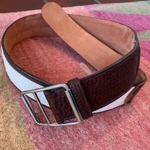 Martin + Osa leather and canvas spring belt